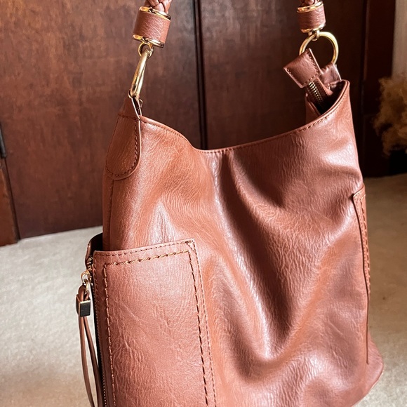 Brown Vegan Leather Women's Handbag - Picture 5 of 7